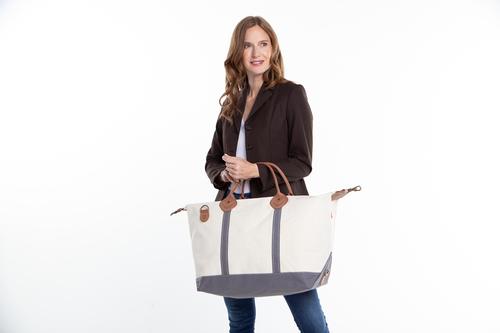 Show full view: CB Station Personalized Weekender Bag, Gray, Horseshoe slide 4 of 5