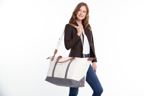 Show full view: CB Station Personalized Weekender Bag, Gray, Horseshoe slide 5 of 5