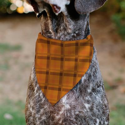 Show full view: Buckle-Down Christmas Holiday Thanksgiving Plaid Personalized Dog Bandana slide 5 of 6