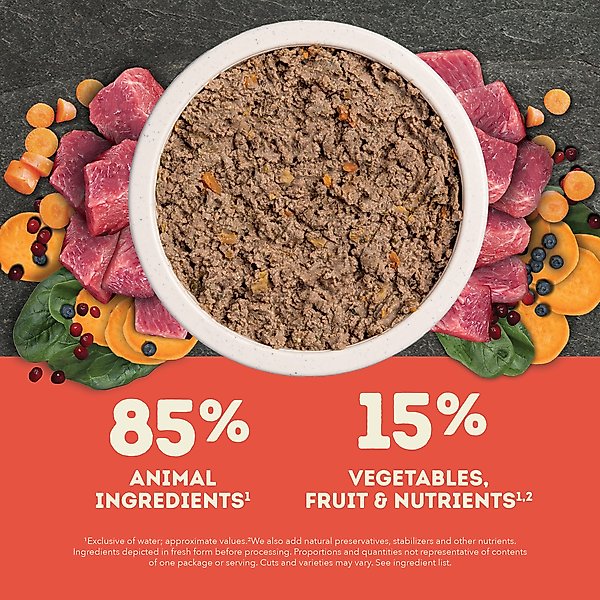 Show full view: ACANA Premium Pate Beef in Bone Broth Grain-Free Wet Dog Food, 12.8-oz, case of 12 slide 5 of 13
