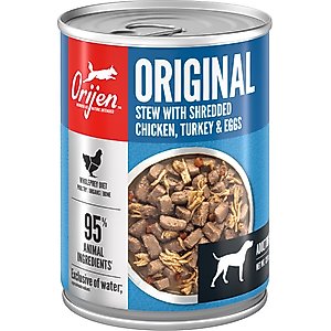 ORIJEN Real Meat Shreds Original Stew Wet Dog Food, 12.8-oz can, case of 12