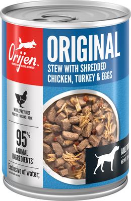 Show full view: ORIJEN Real Meat Shreds Original Stew Wet Food + Original Dry Dog Food slide 6 of 8