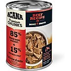 ACANA Premium Chunks Beef in Bone Broth Grain-Free Wet Dog Food, 12.8-oz can, case of 12