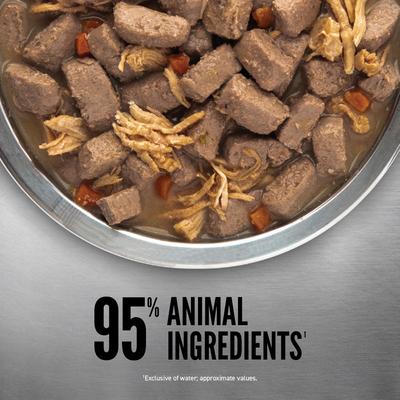 Show full view: ORIJEN Real Meat Shreds Chicken Stew Wet Dog Food, 12.8-oz can, case of 12 slide 7 of 12