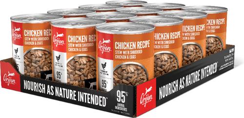Show full view: ORIJEN Real Meat Shreds Chicken Stew Wet Dog Food, 12.8-oz can, case of 12 slide 3 of 12