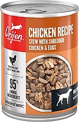 ORIJEN Real Meat Shreds Chicken Stew Wet Dog Food, 12.8-oz can, case of 12