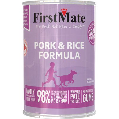 Firstmate Firstmate Pork with Rice Wet Dog Food, 12.2-oz can, case of 12