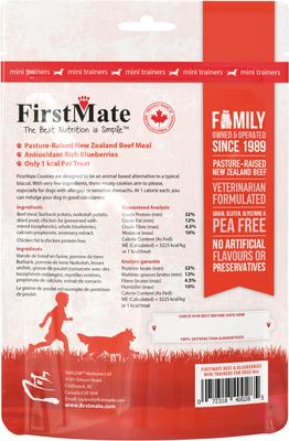 Show full view: Firstmate Mini Beef with Blueberry Crunchy Dog Treats, 8-oz bag slide 3 of 3