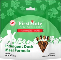 Firstmate Indulgent Duck Crunchy Cat Treats, 3-oz bag