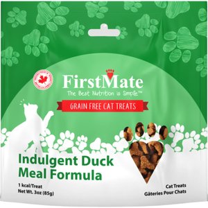 Firstmate Indulgent Duck Crunchy Cat Treats, 3-oz bag