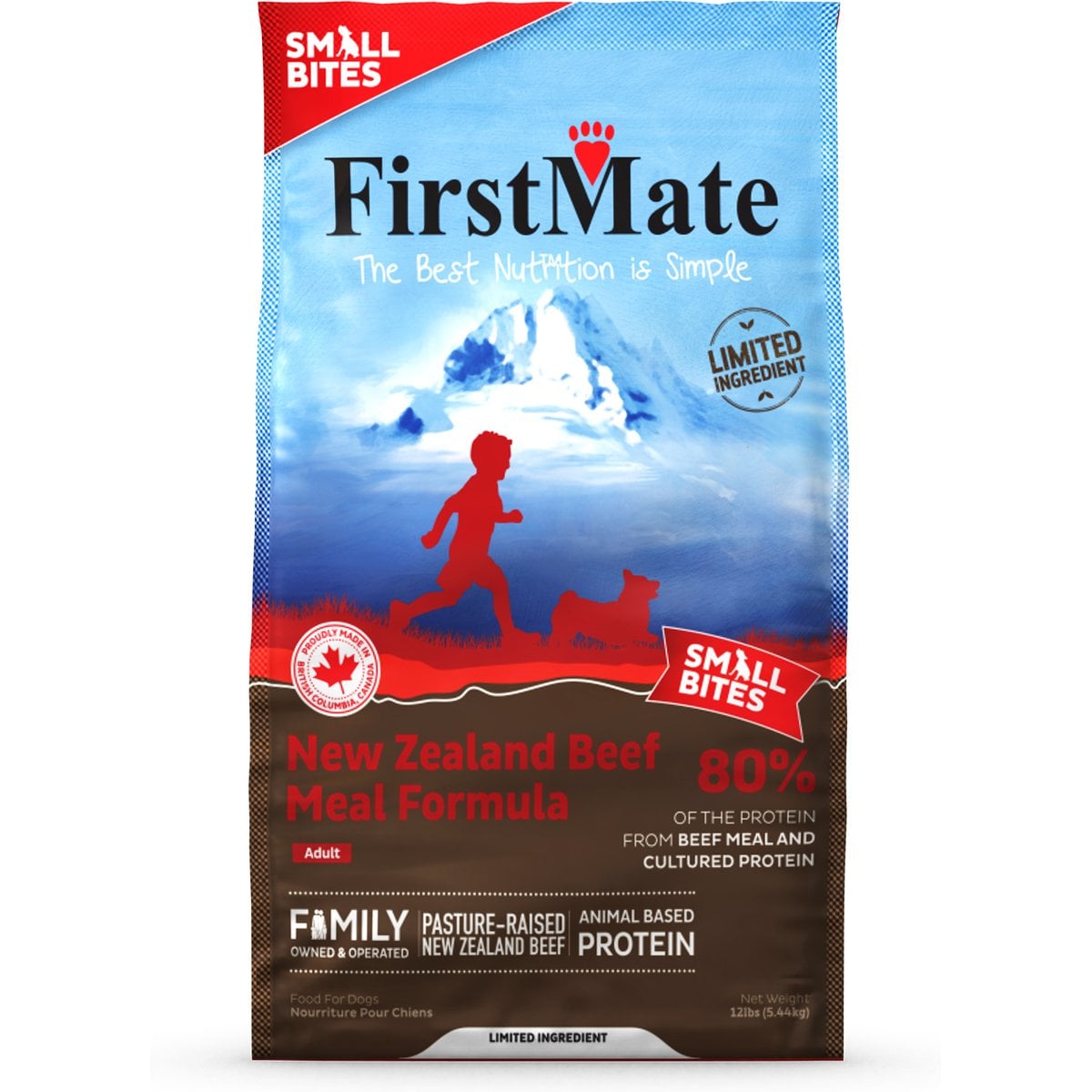 Firstmate Small Bites Limited Ingredient Diet Grain-Free New Zealand Beef Dry Dog Food, 12-lb bag