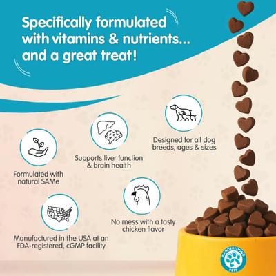 Show full view: Wanderfound Pets SAMe 100 Liver Support for Dogs, 60 count slide 3 of 8