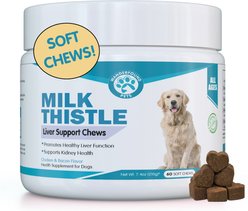 Wanderfound Pets Milk Thistle Liver Support Salmon & Bacon Flavor Dog Supplement, 60 count slide 1 of 7