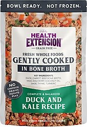 Health Extension Gently Cooked Duck & Kale Recipe Wet Dog Food, 9-oz pouch, 1 count