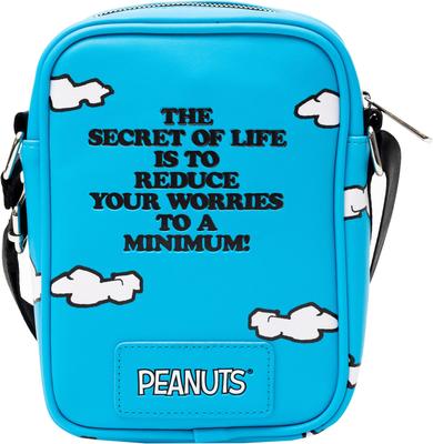 Show full view: Buckle-Down Peanuts The Secret of Life Snoopy & Woodstock Dog House Dog Walking Bag slide 3 of 5