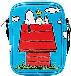 Buckle-Down Peanuts The Secret of Life Snoopy & Woodstock Dog House Dog Walking Bag