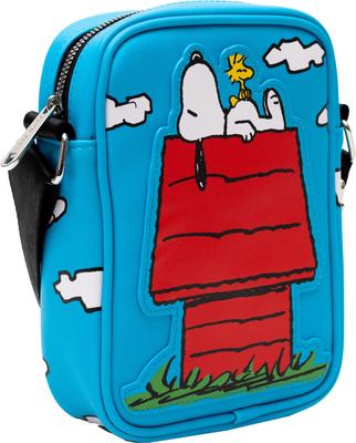 Show full view: Buckle-Down Peanuts The Secret of Life Snoopy & Woodstock Dog House Dog Walking Bag slide 2 of 5