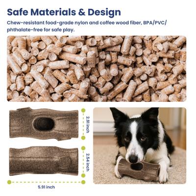 Show full view: PawsPik 3-in-1 Tree-Stump Interactive Frozen Dog Treat Toy, Brown, Small slide 5 of 12