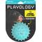 Show in main carousel: Playology Peanut Butter Scented Spiky Tough Squeaky Ball Dog Toy, Blue, Medium slide 1 of 6