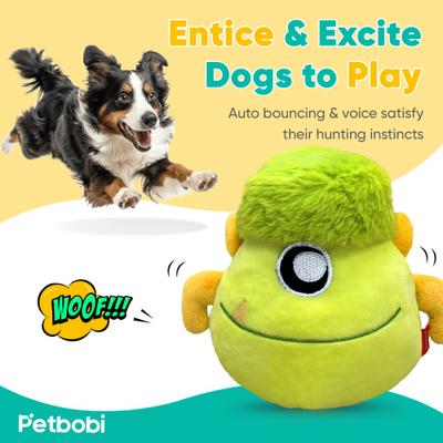 Show full view: Petbobi The Veggie Scout Bobby Interactive Squeaky Dog Plush Toy, Green slide 2 of 6