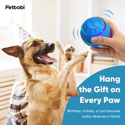 Petbobi Interactive Dog Ball Toy, 3.2-in, Blue slide 2 of 6