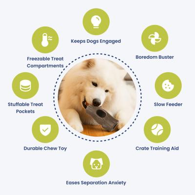 Show full view: PawsPik 3-in-1 Tree-Stump Interactive Frozen Dog Treat Toy, Brown, Small slide 8 of 12