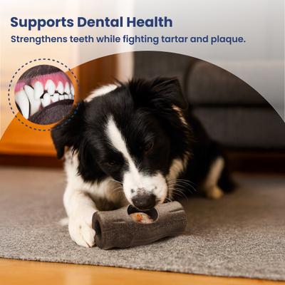 Show full view: PawsPik 3-in-1 Tree-Stump Interactive Frozen Dog Treat Toy, Brown, Small slide 6 of 12