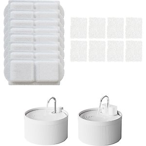 PawsPik CeramicDog & Cat Water Fountain Replacement Filters, 8 count