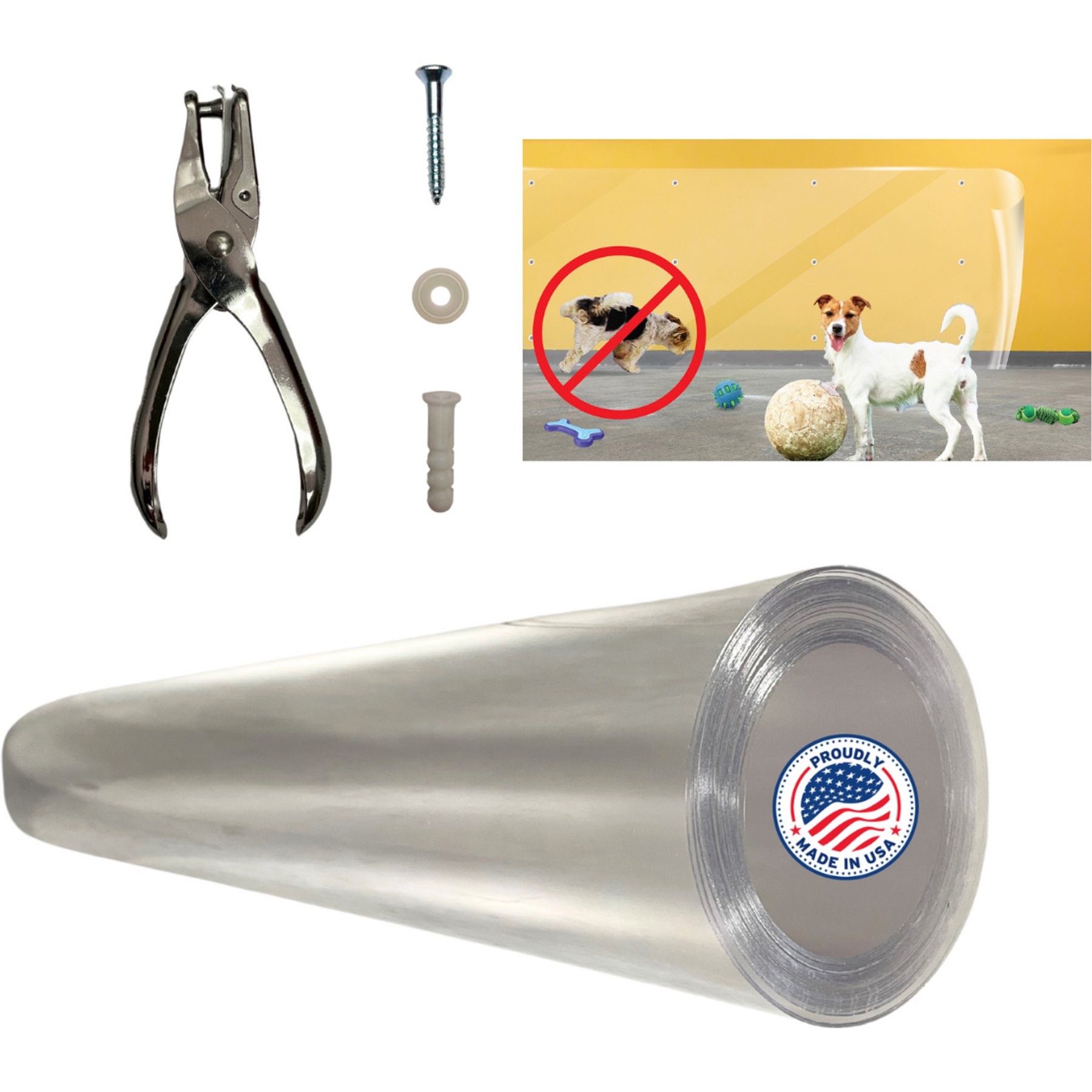 Cardinal Gates Dog Wall Shield, Clear, 2 count