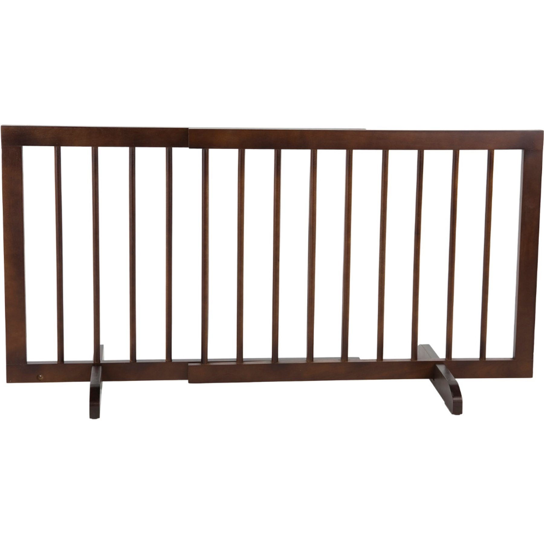 Cardinal Gates Step Over Wood Dog Gate, Walnut