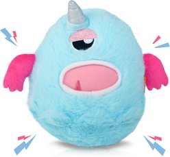 Petbobi The Mystic Unicorn Bobby Interactive Squeaky Dog Plush Toy, Blue
