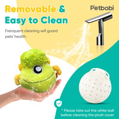 Show full view: Petbobi The Veggie Scout Bobby Interactive Squeaky Dog Plush Toy, Green slide 4 of 6