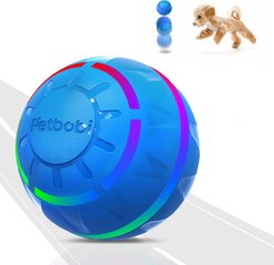 Petbobi Interactive Dog Ball Toy, 3.2-in, Blue