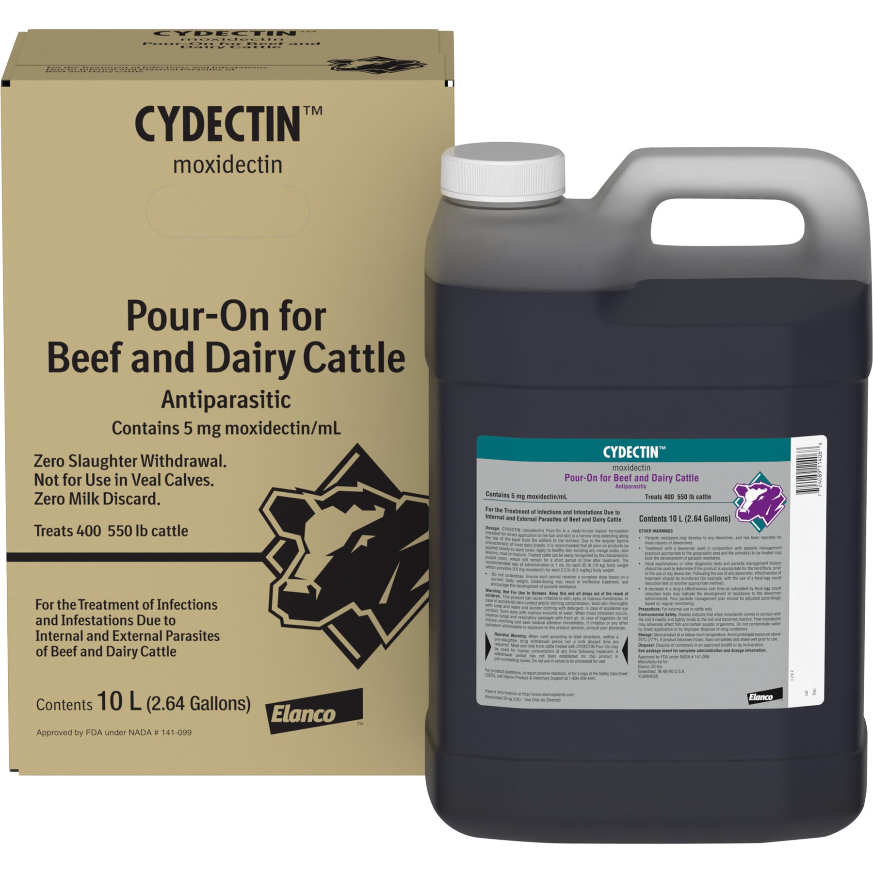 Elanco Cydectin Pour-On Dewormer, 10-L