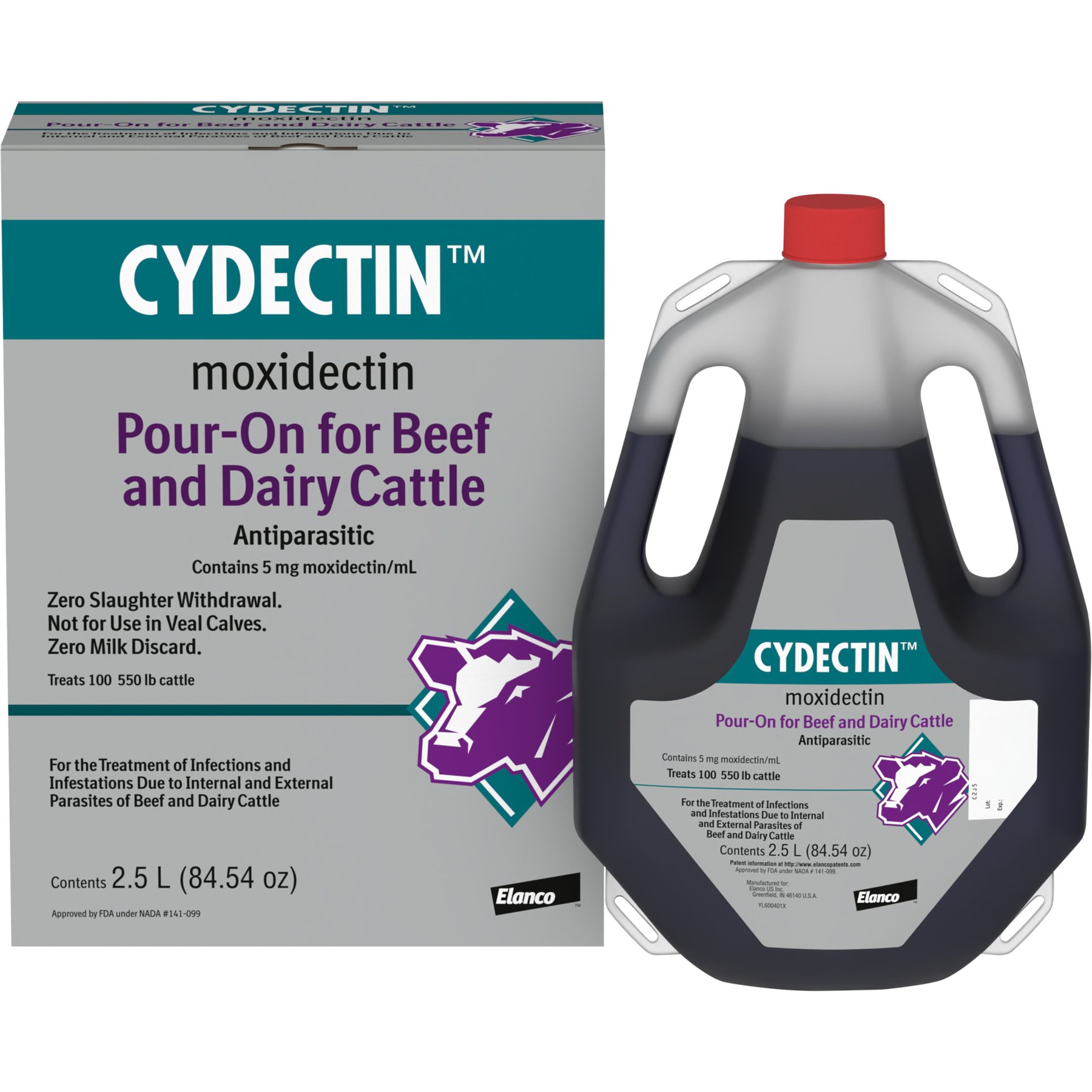 Elanco Cydectin Pour-On Dewormer, 2.5-L