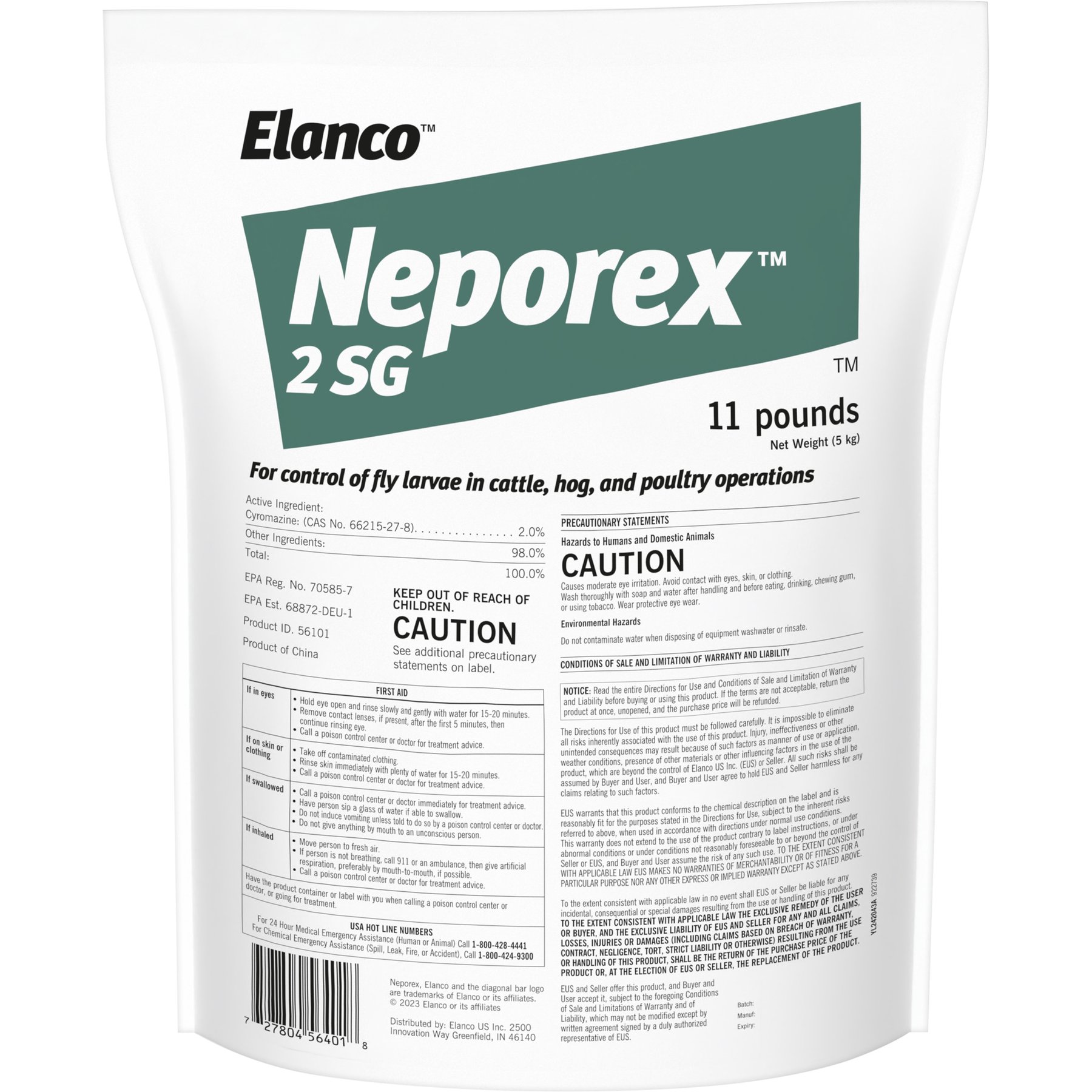 Elanco Neporex 2 SG Fly Larvacide, 11-lb