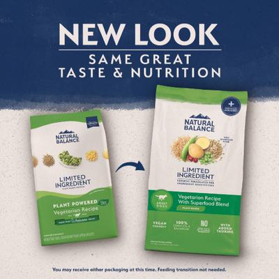 Show full view: Natural Balance Limited Ingredient Vegetarian Recipe Dry Dog Food, 24-lb bag slide 3 of 11