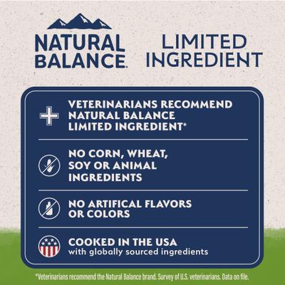 Show full view: Natural Balance Limited Ingredient Vegetarian Recipe Dry Dog Food, 24-lb bag slide 9 of 11
