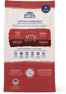Show full view: Natural Balance Limited Ingredient Reserve Grain-Free Sweet Potato & Bison Recipe Dry Dog Food, 22-lb bag slide 3 of 11