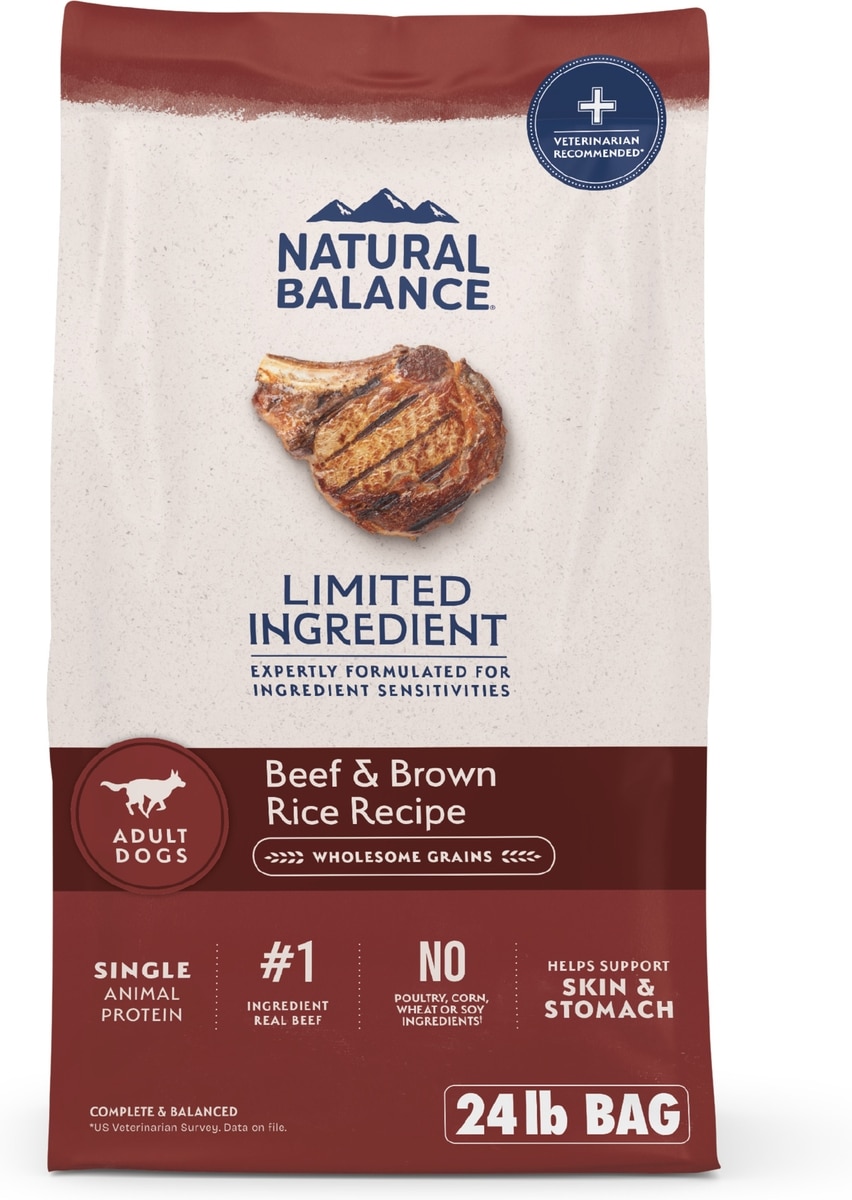 NATURAL BALANCE Limited Ingredient Beef Brown Rice Recipe Dry