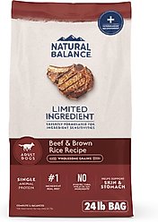 Natural Balance Limited Ingredient Beef & Brown Rice Recipe Dry Dog Food, 24-lb bag