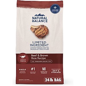 Natural Balance Limited Ingredient Beef & Brown Rice Recipe Dry Dog Food, 24-lb bag