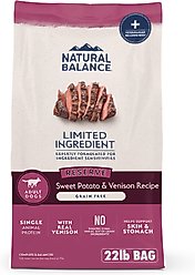 Natural Balance Limited Ingredient Reserve Grain-Free Sweet Potato & Venison Recipe Dry Dog Food, 22-lb bag