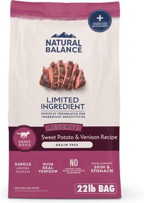 Show full view: Natural Balance Rewards Jumpin' Stix with Real Venison Treats + Limited Ingredient Reserve Sweet Potato & Venison Recipe Dry Dog Food slide 2 of 9