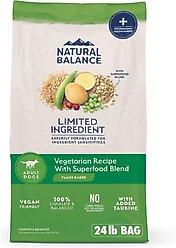 Natural Balance Limited Ingredient Vegetarian Recipe Dry Dog Food, 24-lb bag