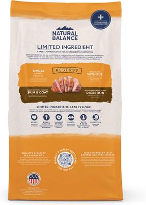 Show full view: Natural Balance Limited Ingredient Reserve Grain-Free Duck & Potato Recipe Dry Dog Food, 22-lb bag slide 3 of 11