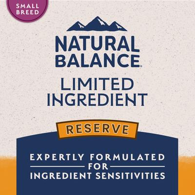 Show full view: Natural Balance Limited Ingredient Reserve Grain-Free Duck & Potato Small Breed Bites Recipe Dry Dog Food, 4-lb bag slide 9 of 11