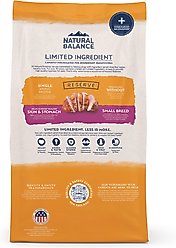 Natural Balance Limited Ingredient Reserve Grain-Free Duck & Potato Small Breed Bites Recipe Dry Dog Food, 12-lb bag slide 2 of 9