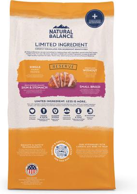 Show full view: Natural Balance Limited Ingredient Reserve Grain-Free Duck & Potato Small Breed Bites Recipe Dry Dog Food, 4-lb bag slide 3 of 11