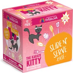 Weruva Cats in the Kitchen The Karate Kitty with Beef & Salmon Grain-Free Cat Food Pouches, 3-oz pouch, case of 12 slide 2 of 8